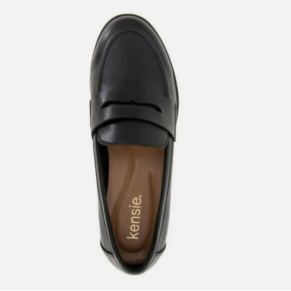 Kensie “Gitty” Women’s Slip-On Penny Loafer w/Padded Footbed Black - Picture 2 of 4